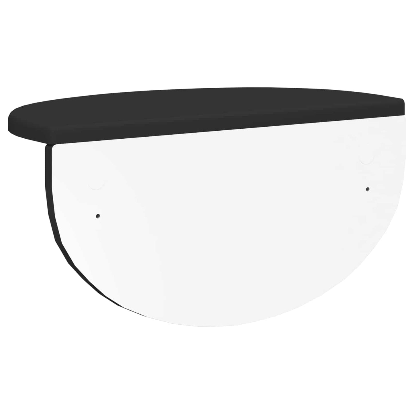 Vegghylle 2 pcs Svart 38 x 19 x 19 cm Konstruert tre