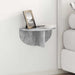 Vegghylle 2 pcs Betonggrå 38 x 19 x 19 cm Konstruert tre