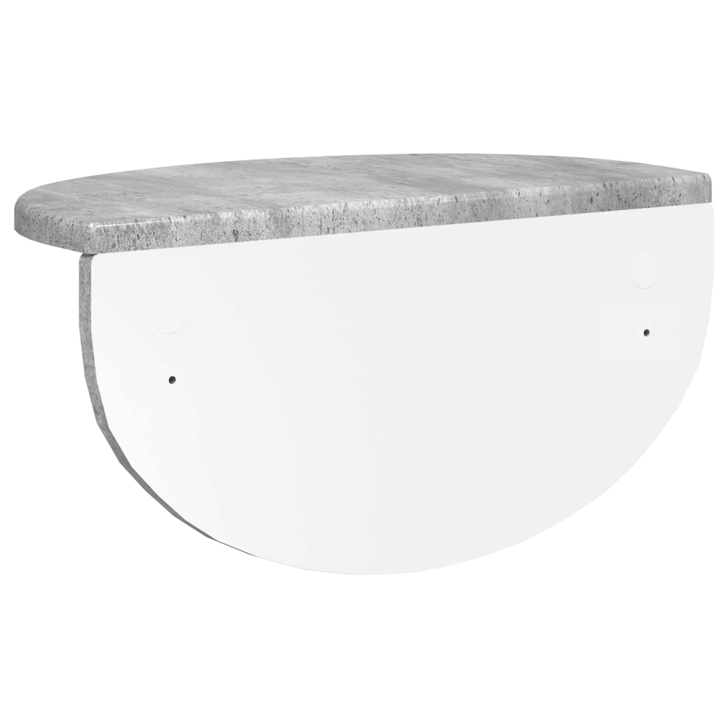 Vegghylle 2 pcs Betonggrå 38 x 19 x 19 cm Konstruert tre