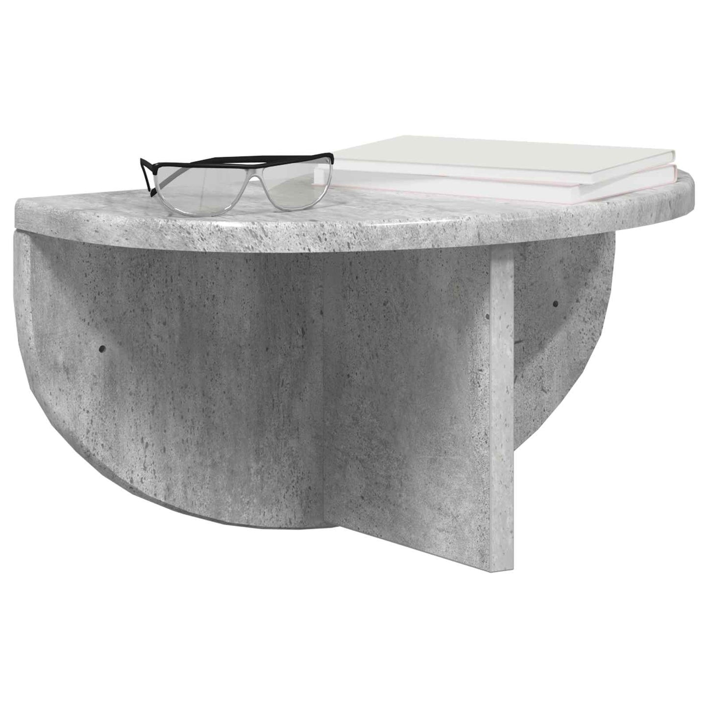 Vegghylle 2 pcs Betonggrå 38 x 19 x 19 cm Konstruert tre