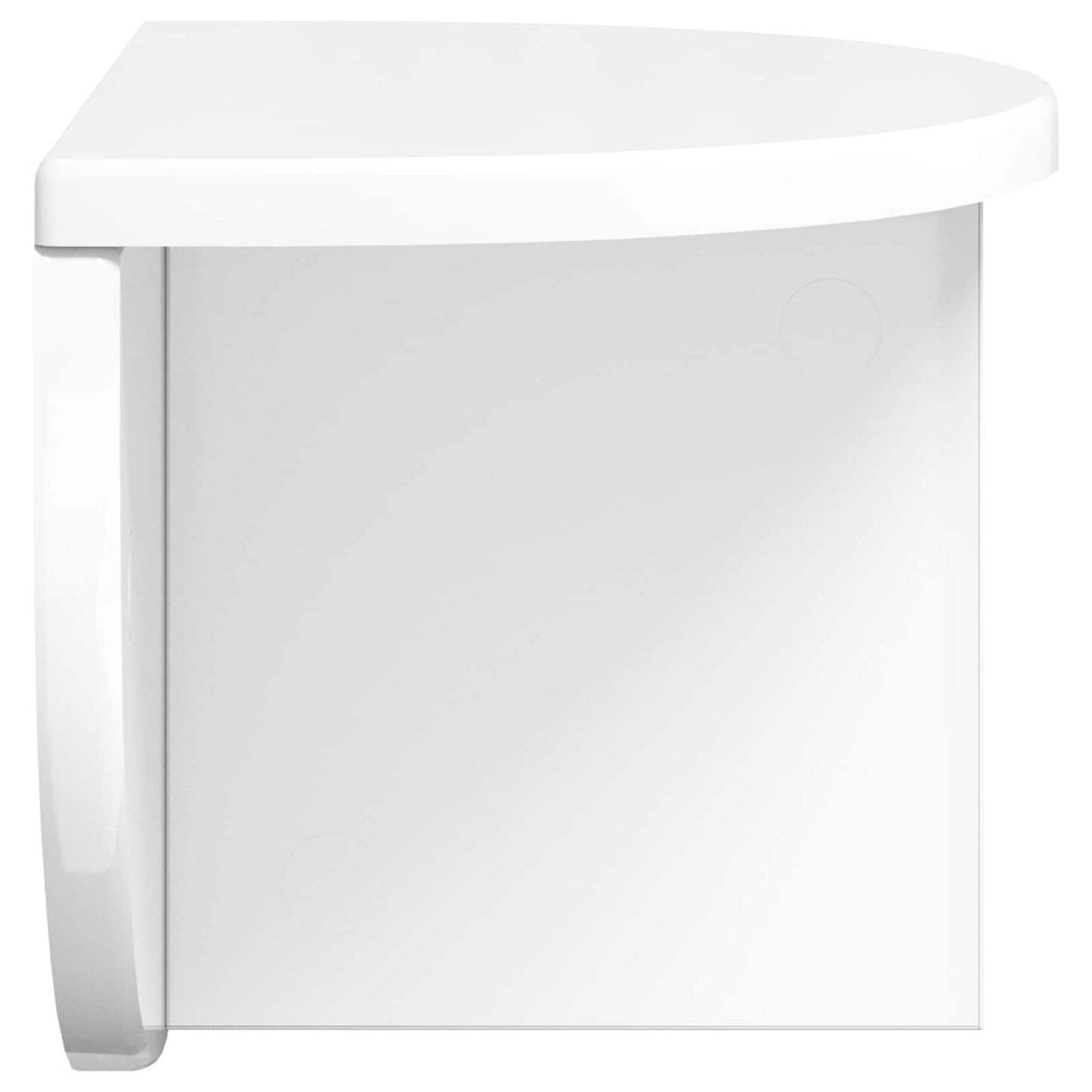Vegghylle Høyglanset hvit 38 x 19 x 19 cm Konstruert tre