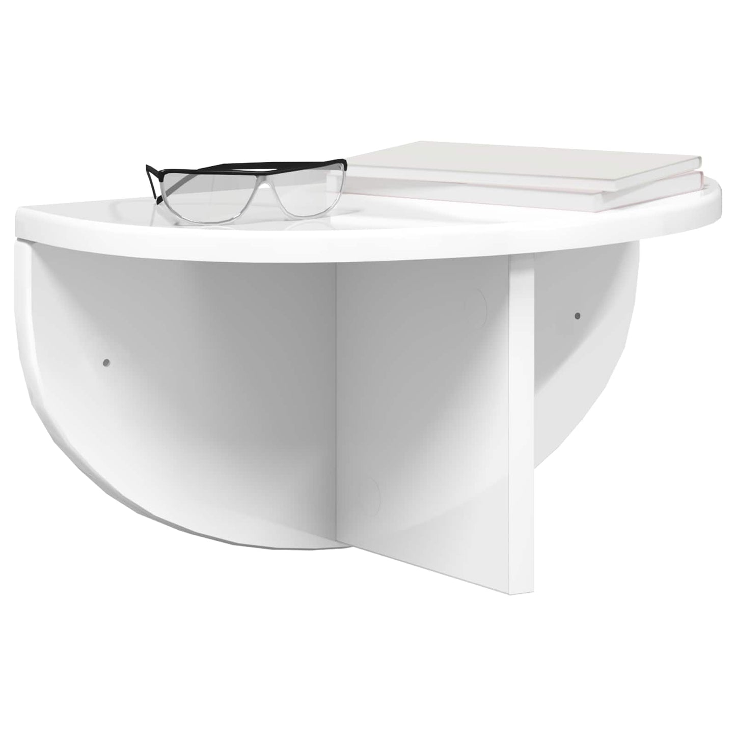 Vegghylle 2 pcs Høyglanset hvit 38 x 19 x 19 cm Konstruert tre