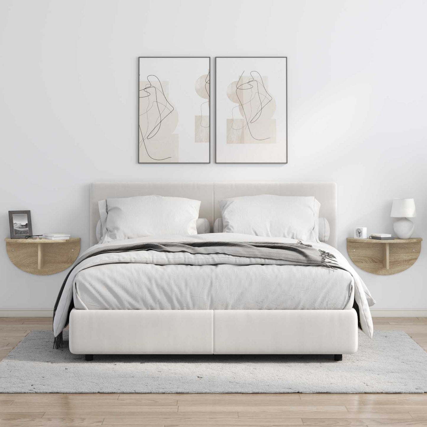 Vegghylle Veggmontert Sonoma eik 48 x 24 x 24 cm Konstruert tre