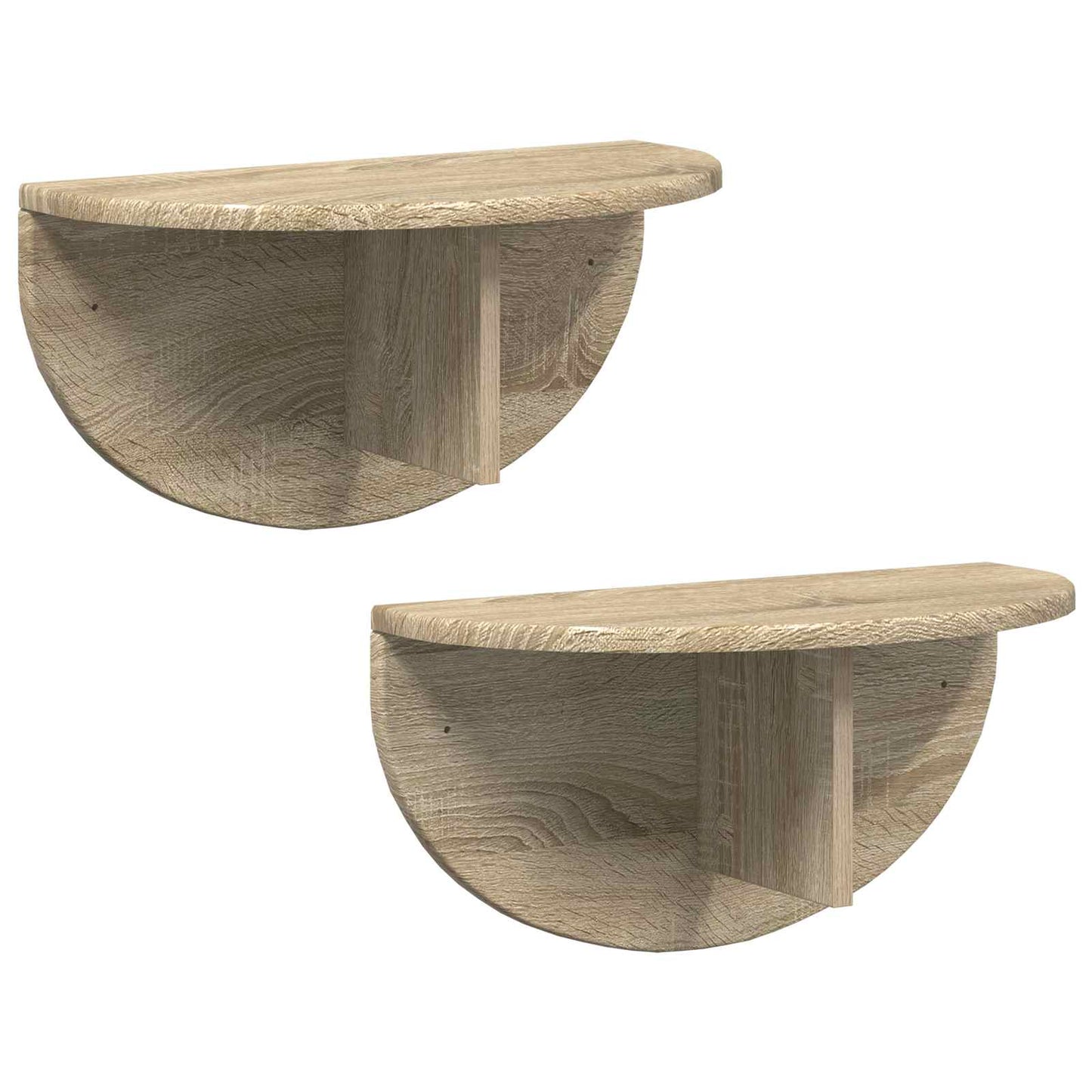Vegghylle 2 pcs Sonoma eik 48 x 24 x 24 cm Konstruert tre