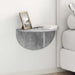 Vegghylle 2 pcs Betonggrå 48 x 24 x 24 cm Konstruert tre