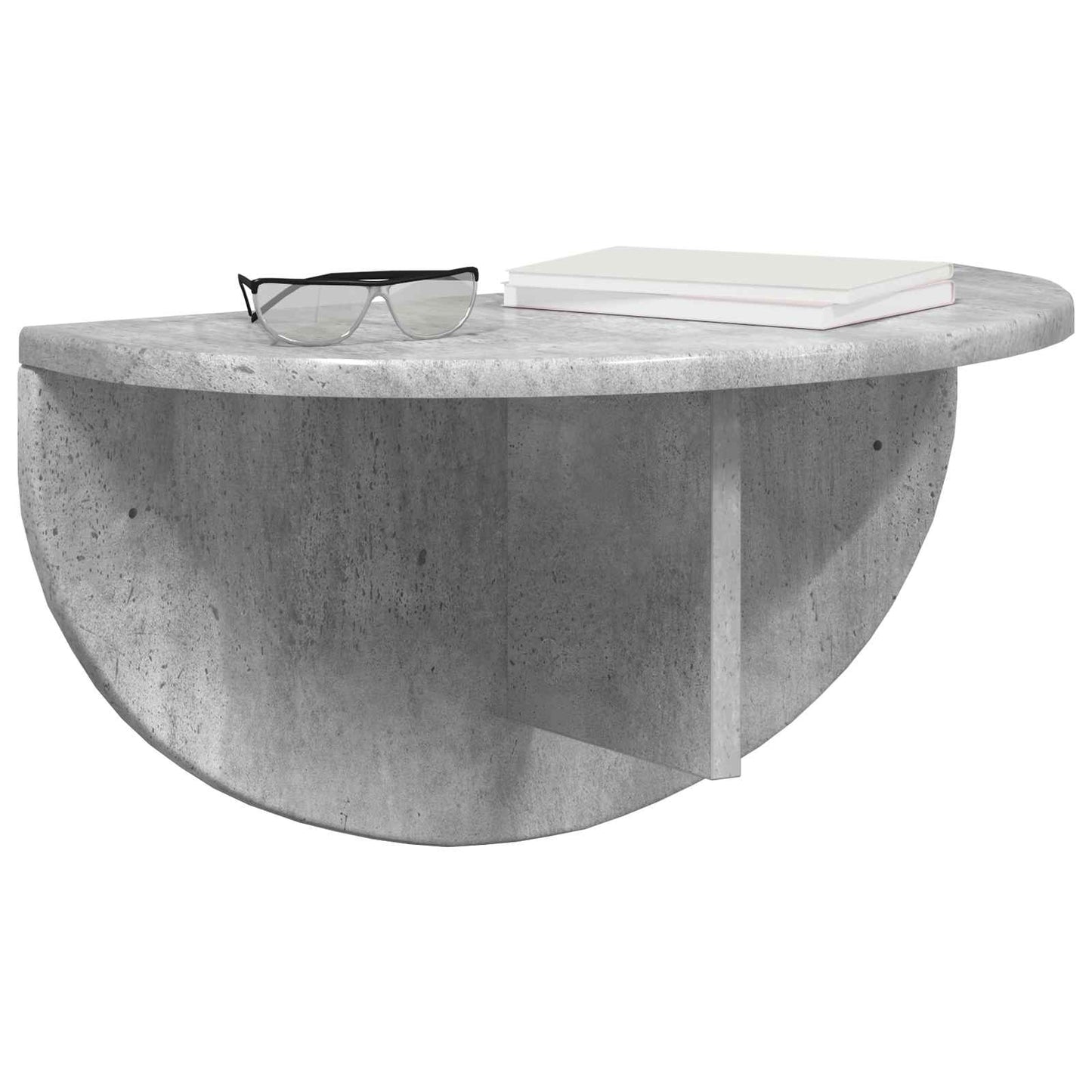 Vegghylle 2 pcs Betonggrå 48 x 24 x 24 cm Konstruert tre