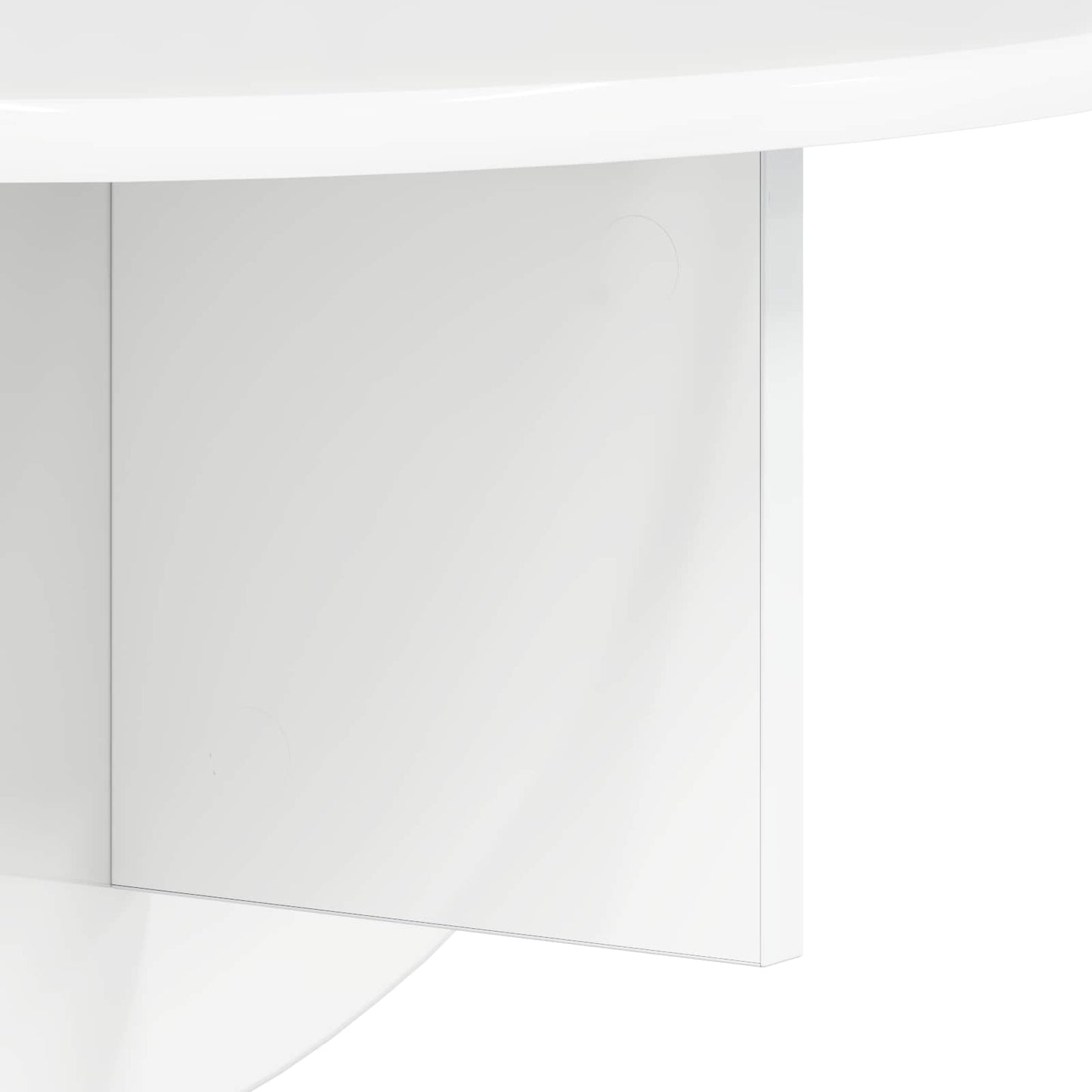 Vegghylle Høyglanset hvit 48 x 24 x 24 cm Konstruert tre