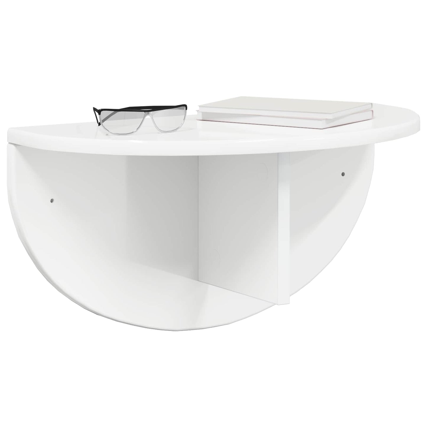 Vegghylle Høyglanset hvit 48 x 24 x 24 cm Konstruert tre