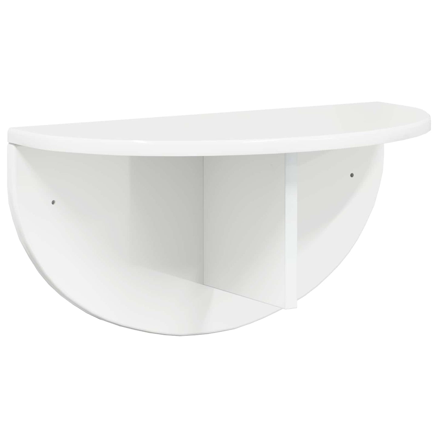 Vegghylle 2 pcs Høyglanset hvit 48 x 24 x 24 cm Konstruert tre