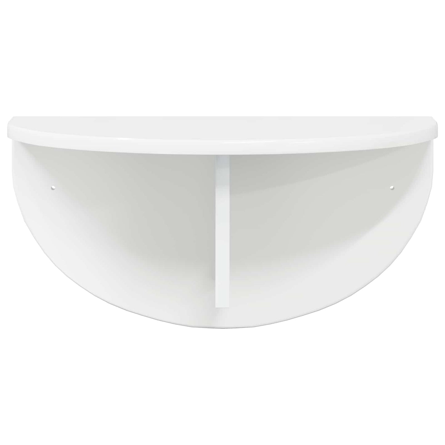 Vegghylle 2 pcs Høyglanset hvit 48 x 24 x 24 cm Konstruert tre