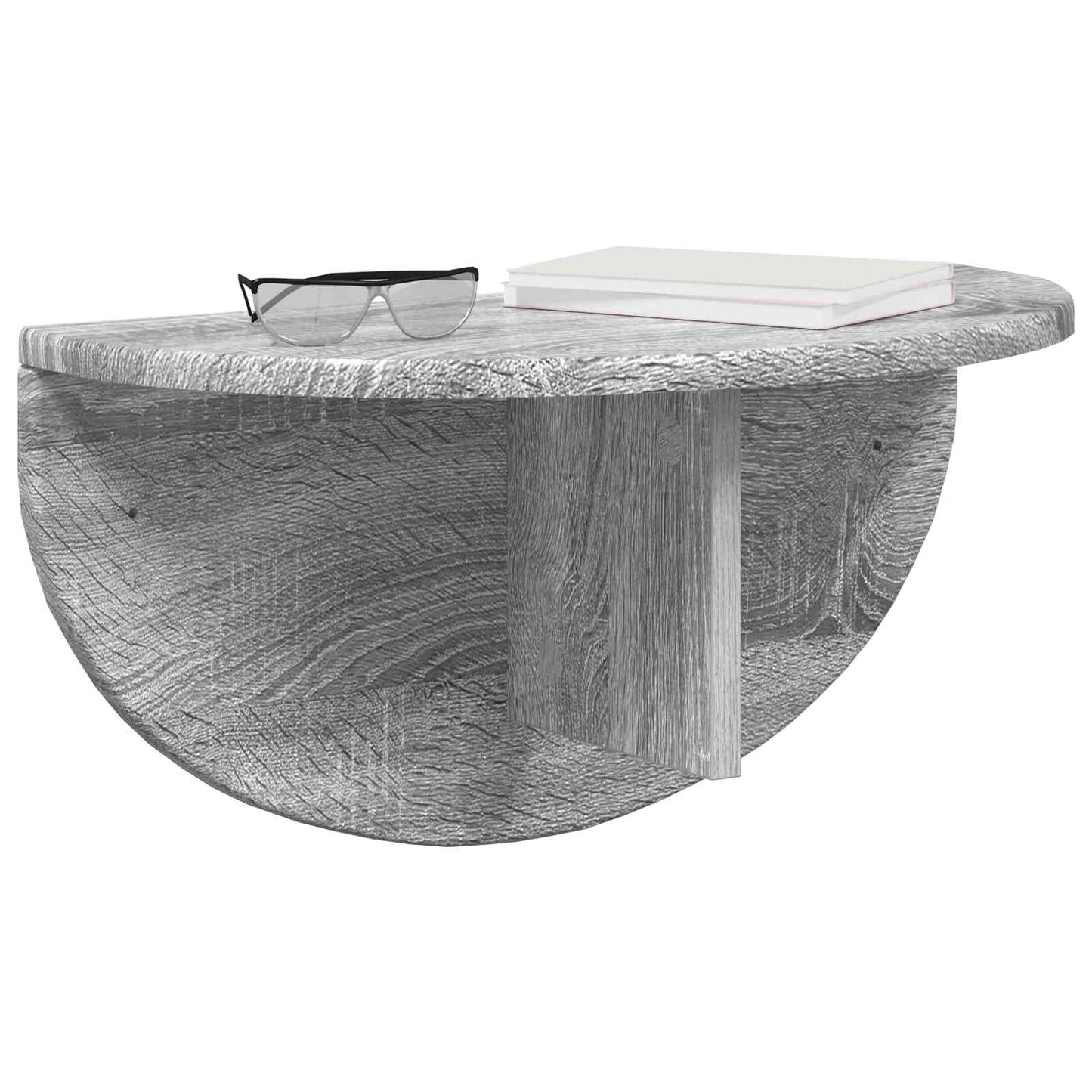 Vegghylle 2 pcs Grå Sonoma 48 x 24 x 24 cm Konstruert tre