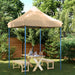 Partytelt Beige 200 x 200 x 306 cm Oxford Stoff