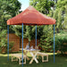 Partytelt Terrakotta 200 x 200 x 306 cm Oxford Stoff vidaXL