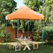 Partytelt Oransje 200 x 200 x 306 cm Oxford Stoff vidaXL