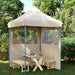 Partytelt Beige 200 x 200 x 306 cm Oxford Stoff vidaXL