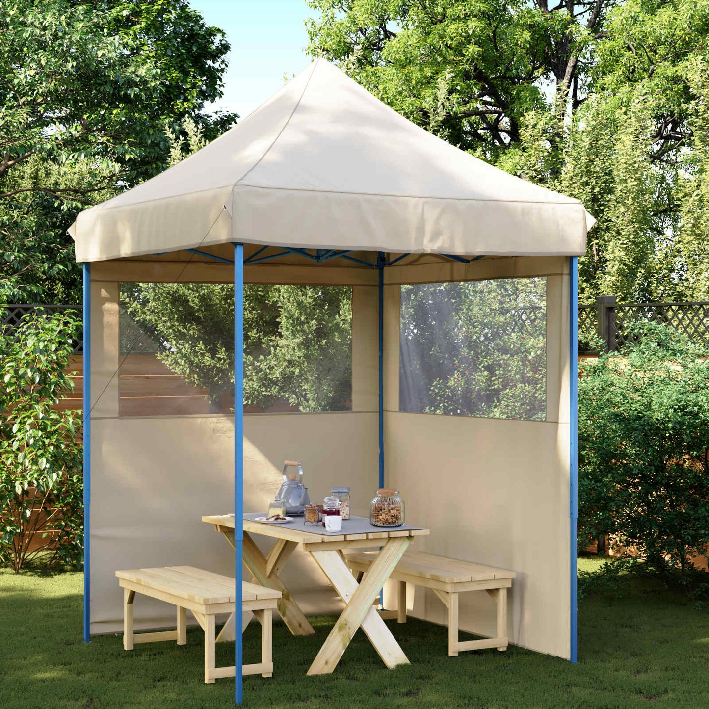 Partytelt Beige 200 x 200 x 306 cm Oxford Stoff vidaXL
