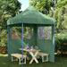 Partytelt grønn 200 x 200 x 306 cm Oxford Stoff vidaXL