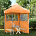 Partytelt Oransje 200 x 200 x 306 cm Oxford Stoff vidaXL