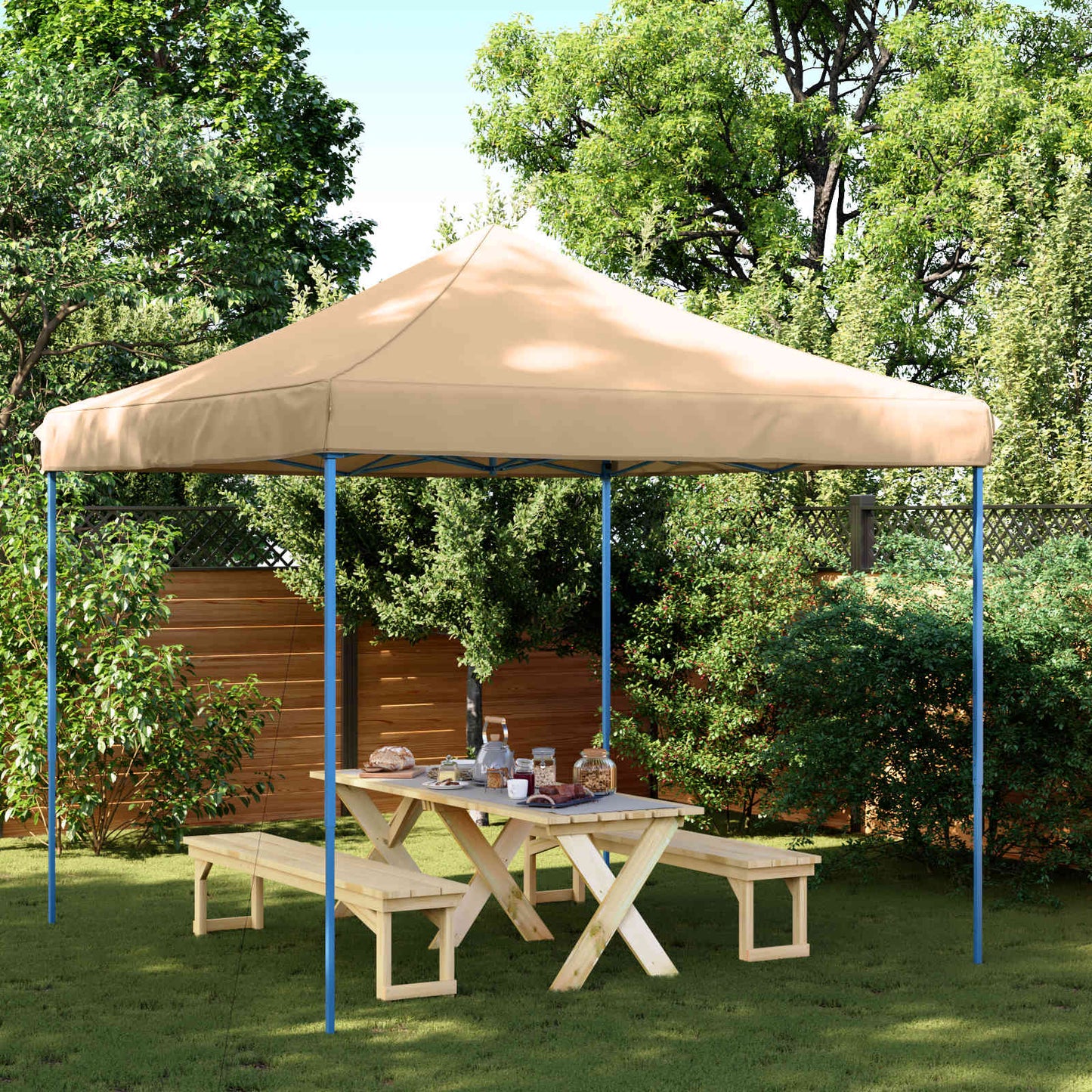 Partytelt Beige 292 x 292 x 315 cm Oxford Stoff vidaXL