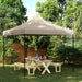 Partytelt Gråbrun 292 x 292 x 315 cm Oxford Stoff vidaXL