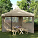 Partytelt Gråbrun 292 x 292 x 315 cm Oxford Stoff vidaXL