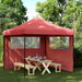 Partytelt Burgunder 292 x 292 x 315 cm Oxford Stoff vidaXL