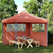Partytelt Terrakotta 292 x 292 x 315 cm Oxford Stoff vidaXL