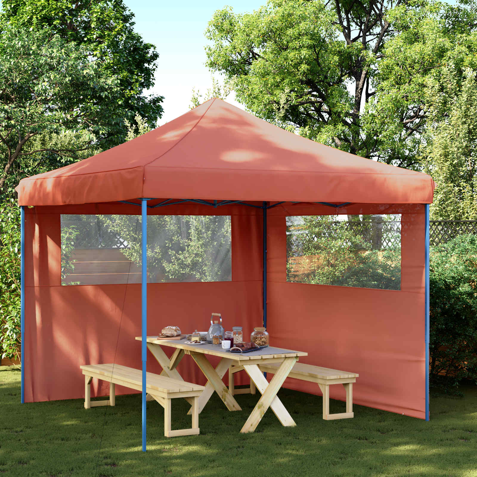 Partytelt Terrakotta 292 x 292 x 315 cm Oxford Stoff vidaXL