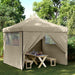 Partytelt Gråbrun 292 x 292 x 315 cm Oxford Stoff vidaXL