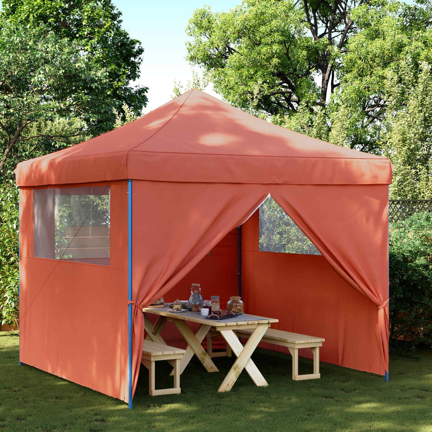 Partytelt Terrakotta 292 x 292 x 315 cm Oxford Stoff vidaXL