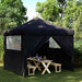 Partytelt Svart 292 x 292 x 315 cm Oxford Stoff vidaXL