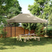 Partytelt Gråbrun 279 x 410 x 315 cm Oxford Stoff vidaXL