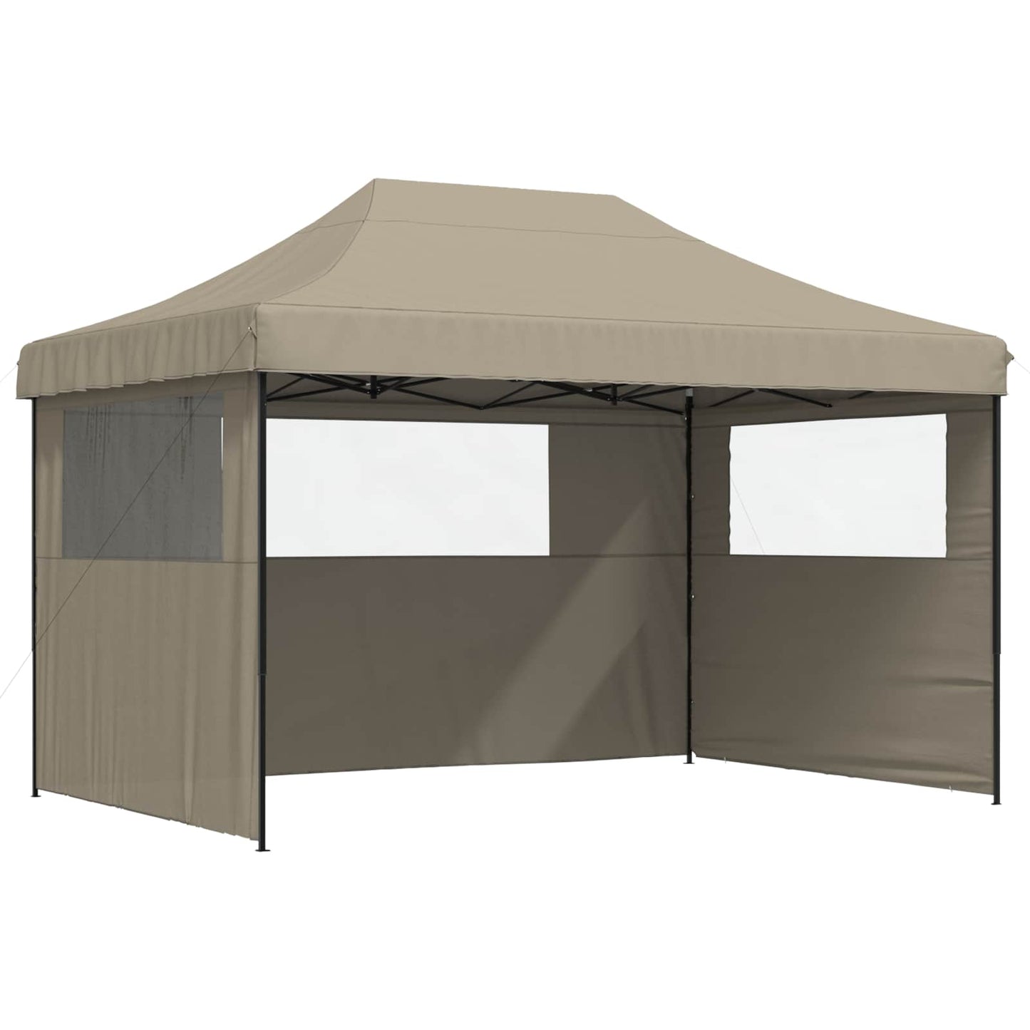 Partytelt Gråbrun 279 x 410 x 315 cm Oxford Stoff vidaXL