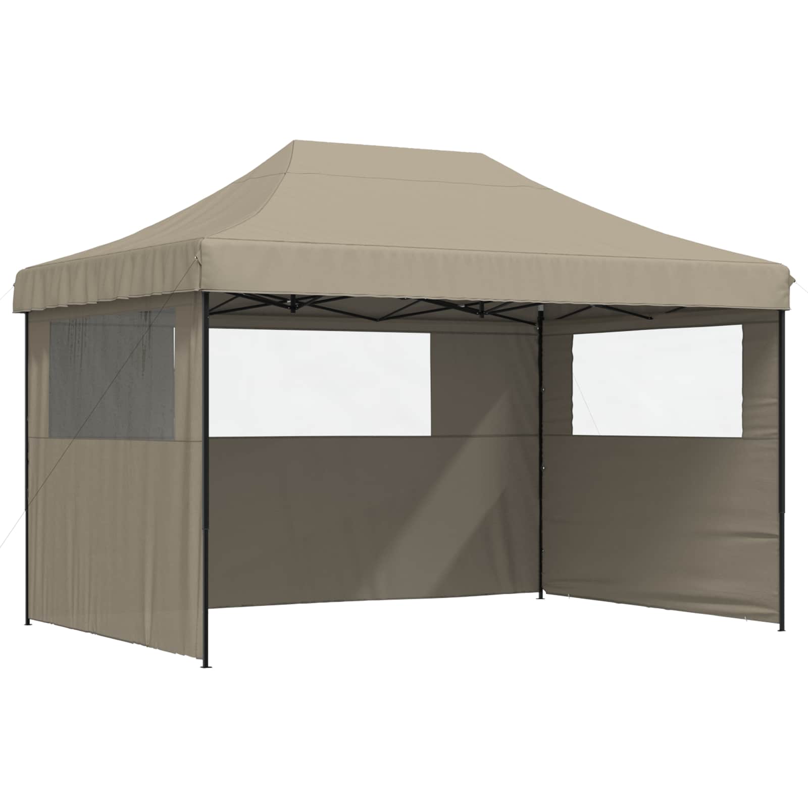 Partytelt Gråbrun 279 x 410 x 315 cm Oxford Stoff vidaXL