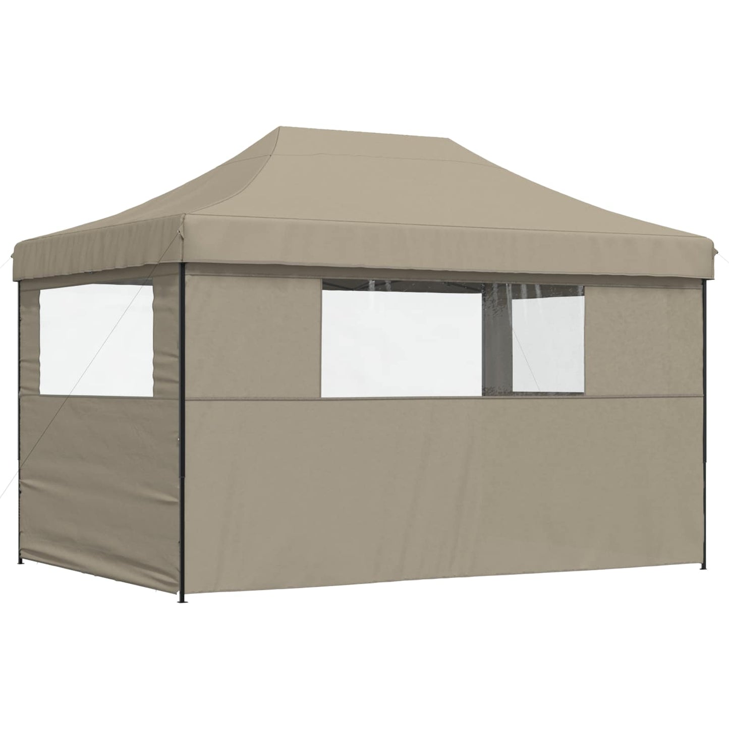 Partytelt Gråbrun 279 x 410 x 315 cm Oxford Stoff vidaXL