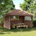 Partytelt Brun 279 x 410 x 315 cm Oxford Stoff vidaXL