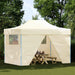 Partytelt Krem 280 x 410 x 315 cm Oxford Stoff vidaXL