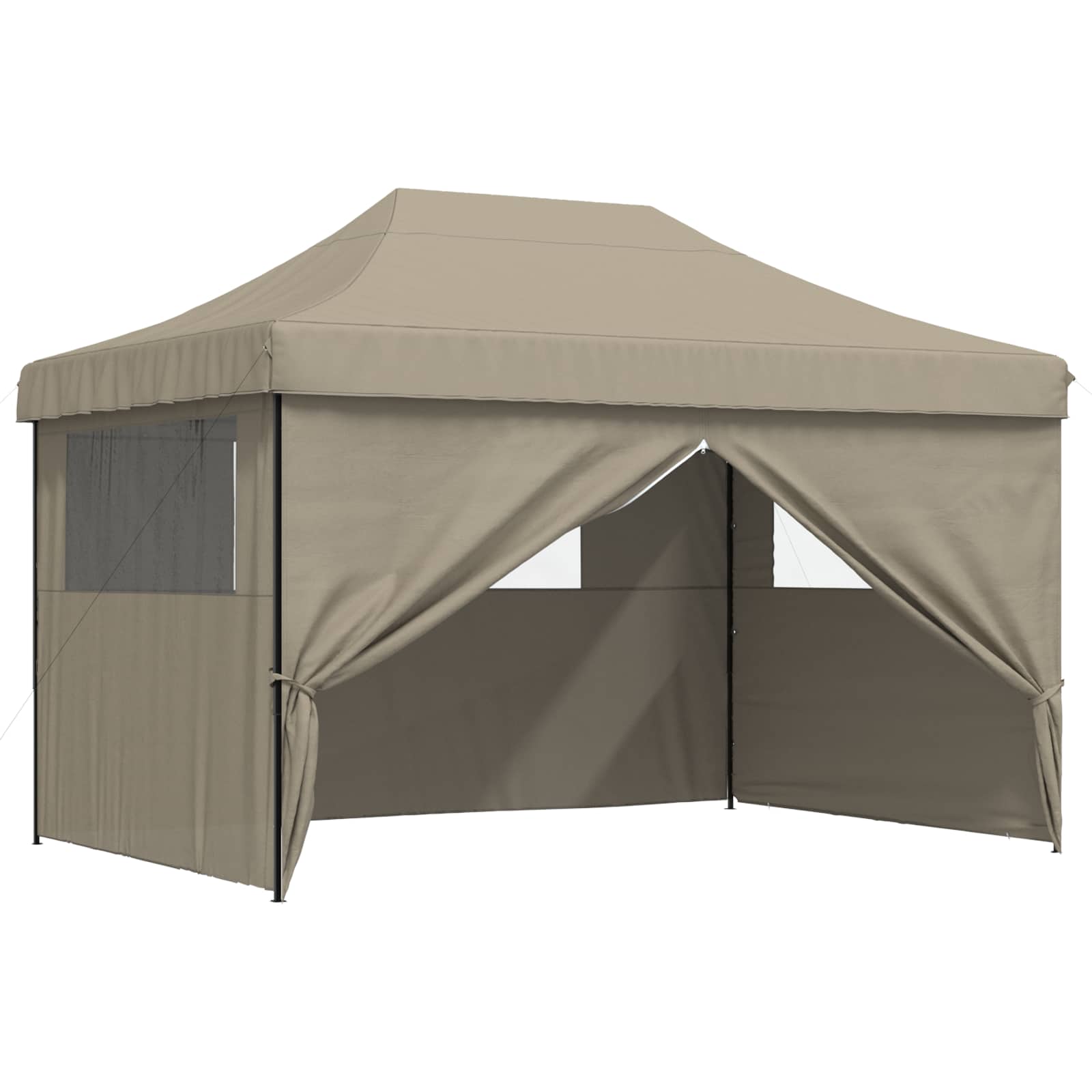 Partytelt Gråbrun 279 x 410 x 315 cm Oxford Stoff vidaXL