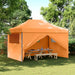 Partytelt Oransje 279 x 410 x 315 cm Oxford Stoff vidaXL