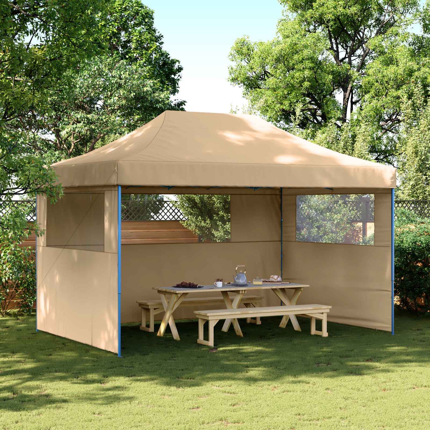 Partytelt Beige 292 x 440 x 315 cm Oxford Stoff vidaXL