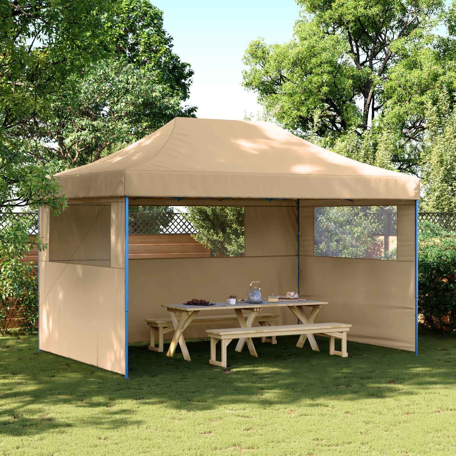 Partytelt Beige 292 x 440 x 315 cm Oxford Stoff vidaXL