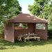 Partytelt Brun 292 x 440 x 315 cm Oxford Stoff vidaXL
