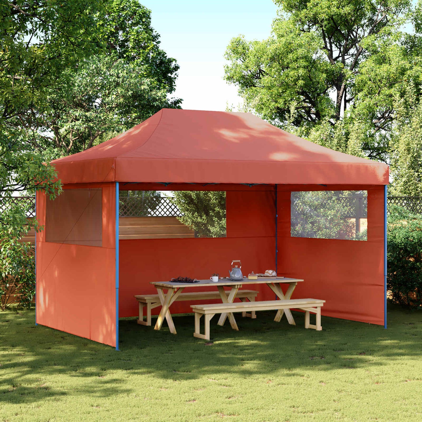 Partytelt Terrakotta 292 x 440 x 315 cm Oxford Stoff vidaXL