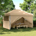 Partytelt Beige 292 x 440 x 315 cm Oxford Stoff vidaXL