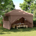 Partytelt Brun 292 x 440 x 315 cm Oxford Stoff vidaXL
