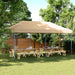 Partytelt Beige 292 x 580 x 315 cm Oxford Stoff vidaXL