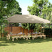 Partytelt Gråbrun 292 x 580 x 315 cm Oxford Stoff vidaXL