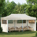 Partytelt Krem 291 x 580 x 315 cm Oxford Stoff vidaXL