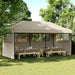 Partytelt Gråbrun 292 x 580 x 315 cm Oxford Stoff vidaXL