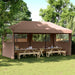 Partytelt Brun 292 x 580 x 315 cm Oxford Stoff vidaXL
